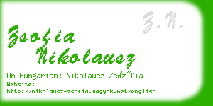 zsofia nikolausz business card